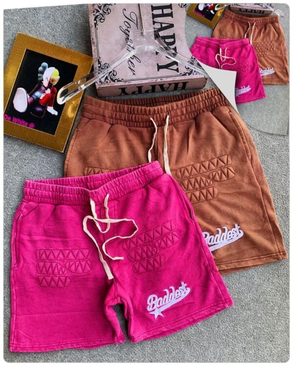 Baddest Embroidered Casual Shorts