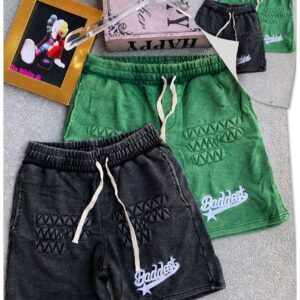 Baddest Embroidered Casual Shorts