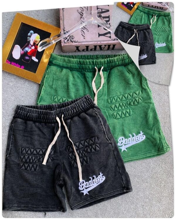 Baddest Embroidered Casual Shorts