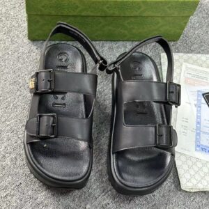 Men Black Gucci Sandals